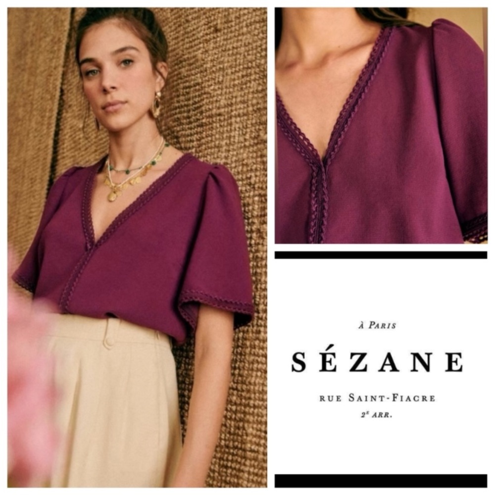 Sezane Purple Blouse